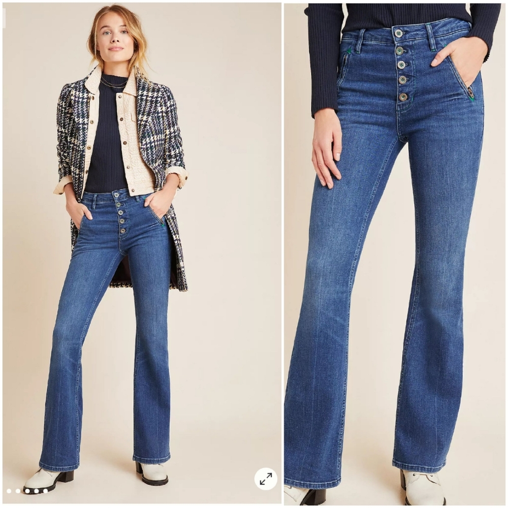 Anthropologie Pilcro Button-Fly High-Rise Jeans